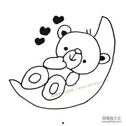 小熊吃瓜怎么画简笔画视频,轻松绘制可爱小熊的夏日美食时光